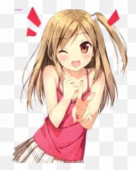 Silvermist1 On Scratch - Anime Girl Wink Png Emoji,Rosie The Riveter Emoji