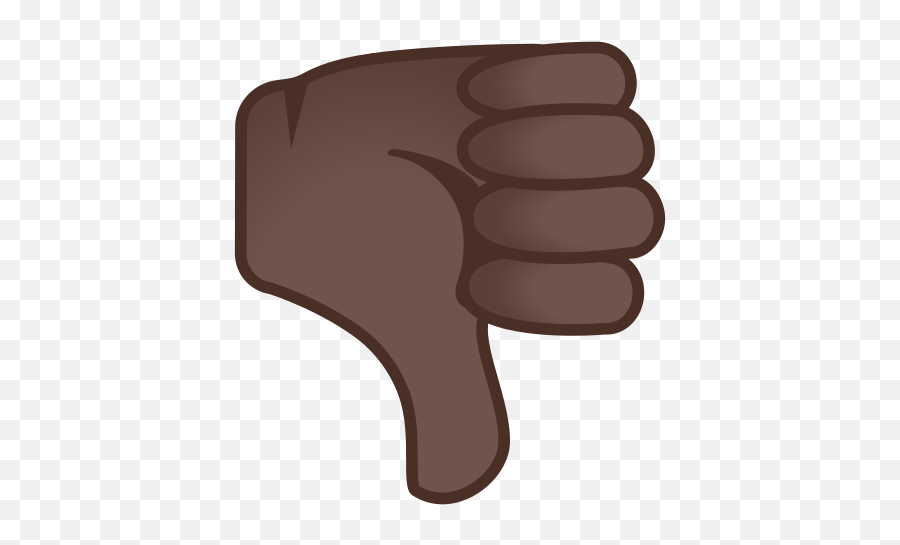 Thumbs Down Emoji With Dark Skin Tone - Black Thumbs Down Emoji,Black Fist Emoji
