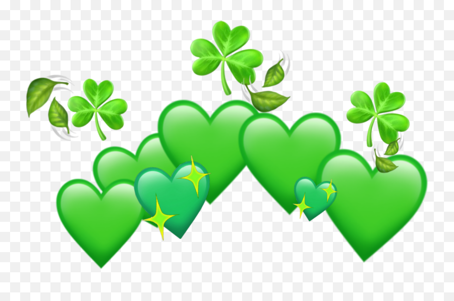 Popular And Trending Emoji Stickers - Aesthetic Green Heart Crown,Emoji Crown Png