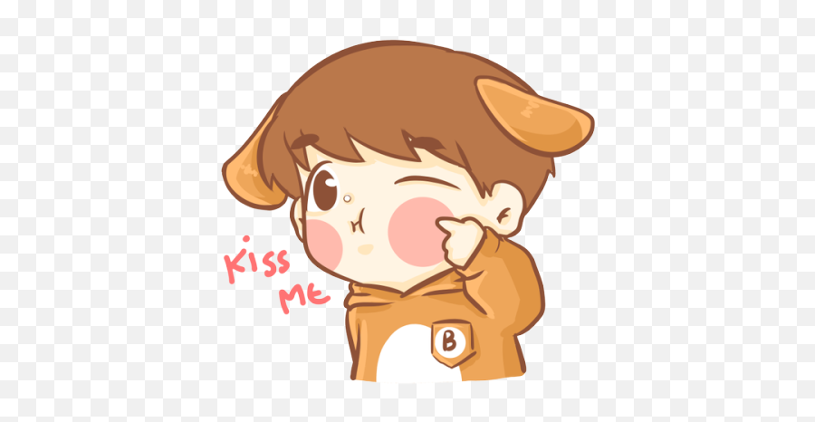 Pin By Roselle Igtiben On Cute Fanart Exo Chibi Exo - Stiker Line Baby B Emoji,Byu Emoji