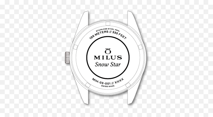 Snow Star - Milus Black Unisex Luxury Watch U2013 Milus Solid Emoji,What Is A Glass Case Of Emotion