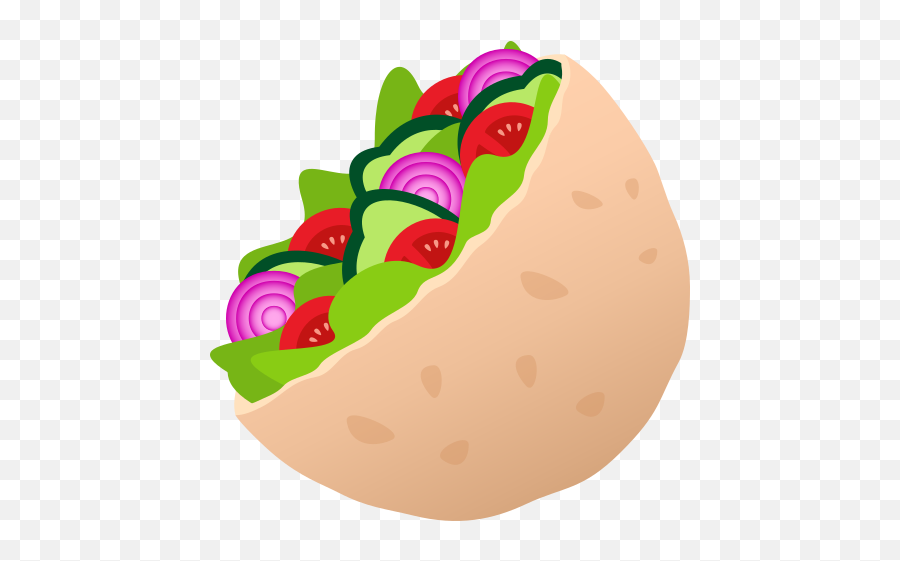 Emoji Stuffed Flat Bread Chawarma Kebab Wprock - Fitness Nutrition,Food Emojis
