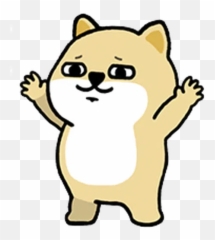 Shiba Fat 1 Whatsapp Stickers - Stickers Cloud Happy Emoji,Cute Hugging Animated Emojis Cats