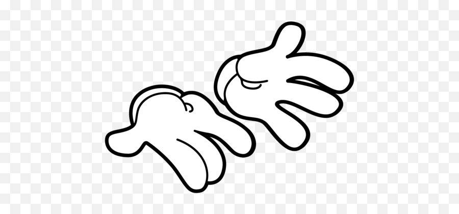 Manos De Mickey Mouse Png - Open Hands Cartoon Png Emoji,Emoji Mano Se?alando