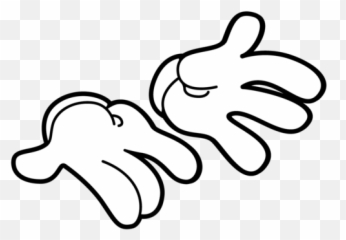 Manos De Mickey Mouse Png - Open Hands Cartoon Png Emoji,Emoji Mano Se?alando