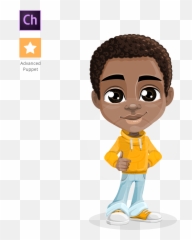 Jorell The Playful African American Boy - African American Cartoon Transparent Emoji,Clip Art Emotions African American