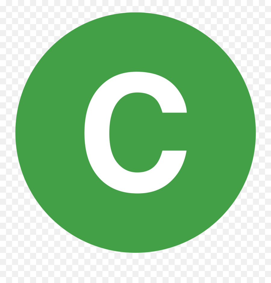 Eo Circle Green White Letter - Letter C In A Circle Emoji,C Emoji
