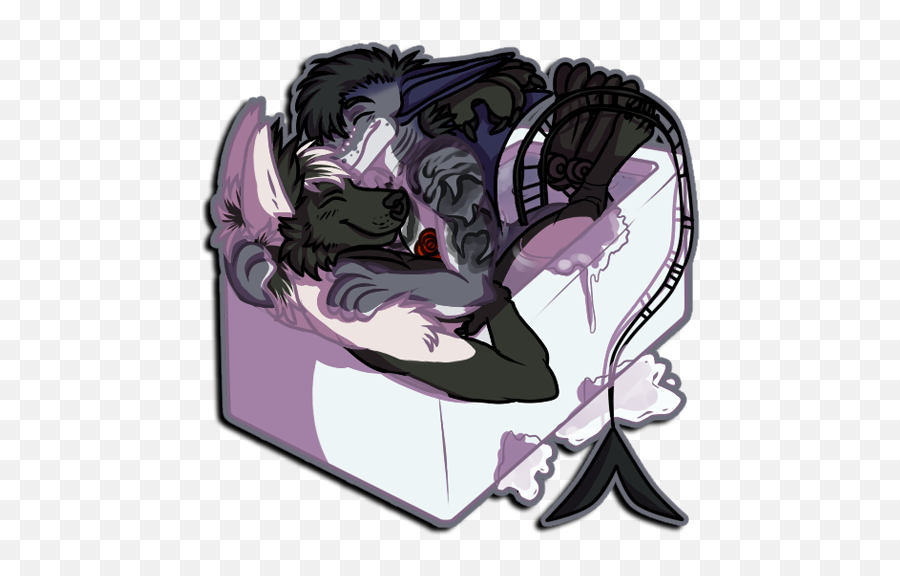 Telegram Sticker Bath Emoji By Sirhadlock - Fur Supernatural Creature,Telegram Emoji Png