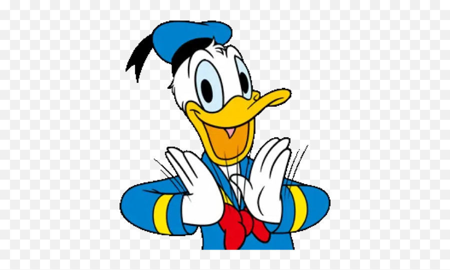 Donald Duck Sticker Pack - Clapping Cartoon Gif Transparent Emoji,Donald Duck Emotion Face
