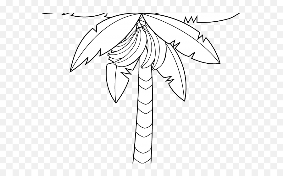 Download Hd Drawn Palm Tree Banana Tree - Vertical Emoji,Palm Tree Book Emoji