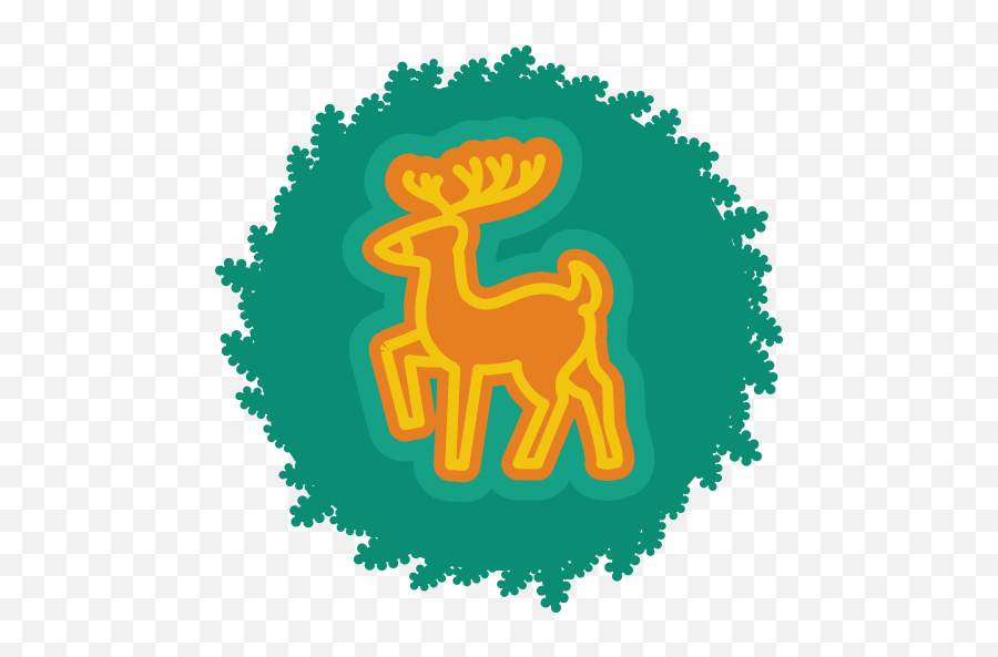 Deer Christmas Wreath Xmas Icon Emoji,Emoji Buck Animal