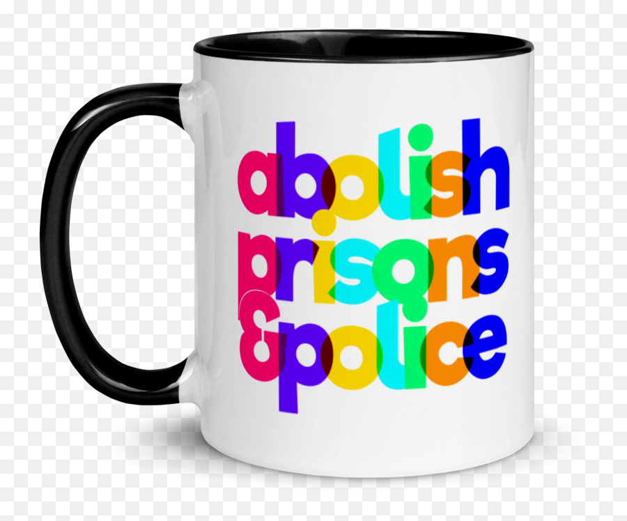 Must Have Abolish Prisons U0026 Police Mug Yellow From Xica Co Emoji,Tea Cup Emoticon