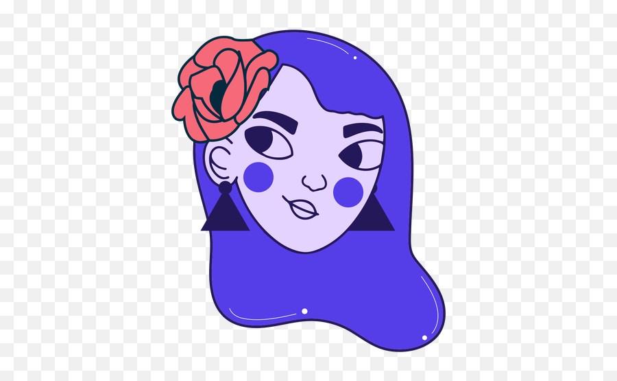 Diseños Png De Confidente Para Camisetas U0026 Merch Emoji,Ni?a Pelo Azul De Emojis