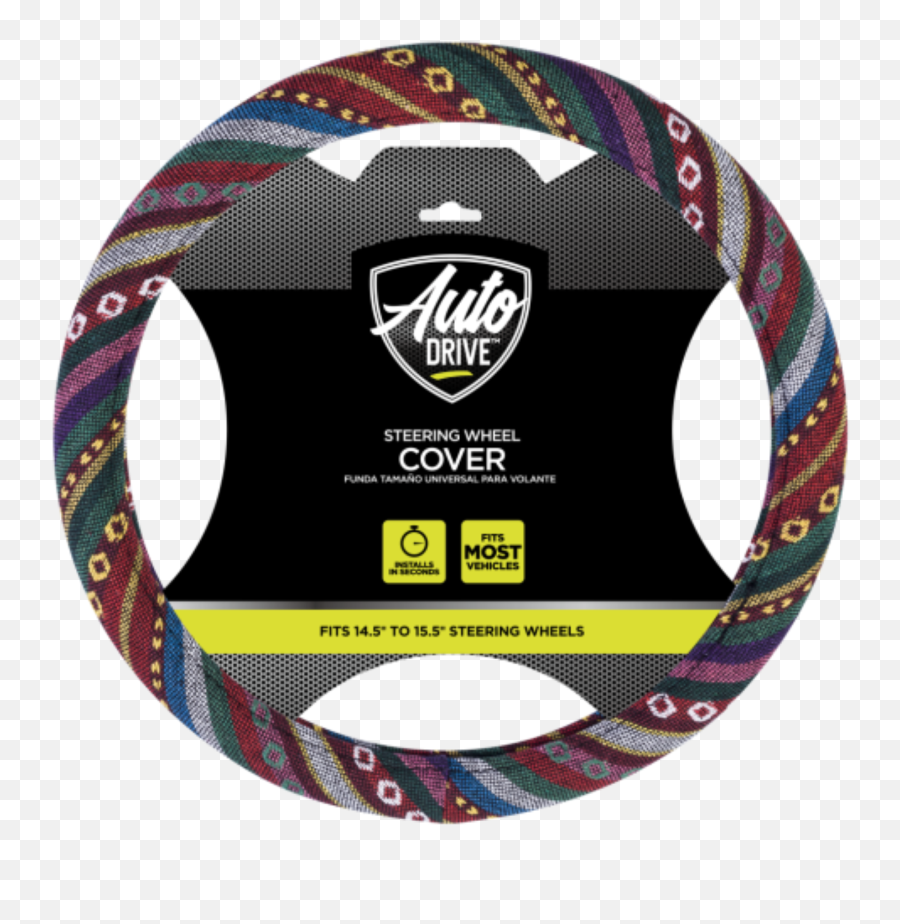 Auto Drive 1pc Steering Wheel Cover Bohaus Burst Colorful - Universal Fit Emoji,Work Wheels Emotion Decals