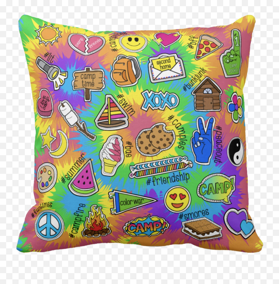 Tie Dye Camp Throw Pillow - Decorative Emoji,Emoji Pillow At Walmart
