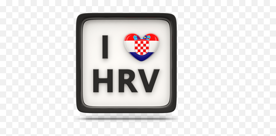 Heart With Iso Code Illustration Of Flag Of Croatia Dubai - Croatian Flag Emoji,2 Heart Emoji Meaning
