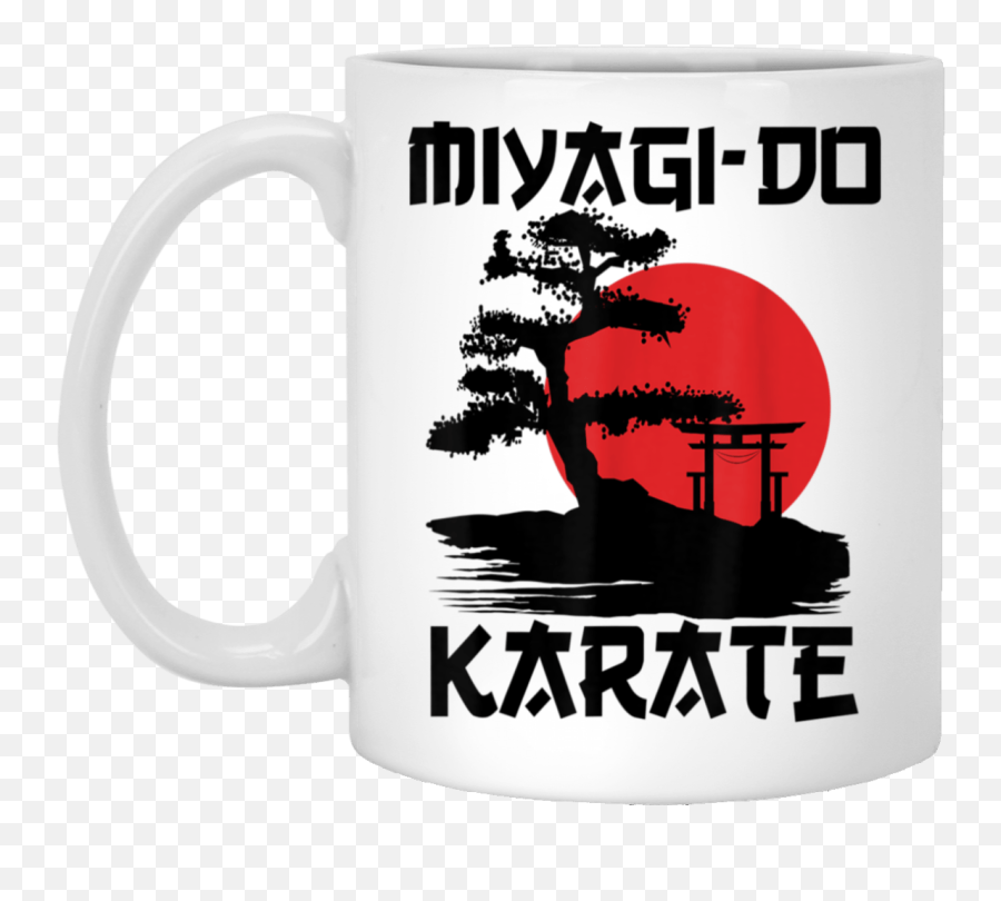 Miyagi Do Karate Coffee Mugs - Tendencytees Store Karate Kick Emoji,Red Vs Blue Pill Emoji