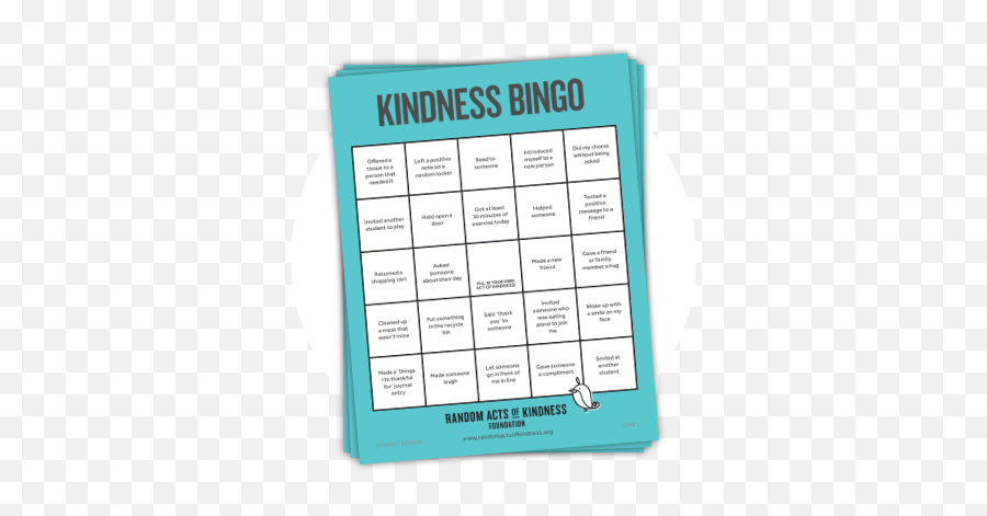 Random Acts Of Kindness Welcome - Horizontal Emoji,Emotions Bingo Free