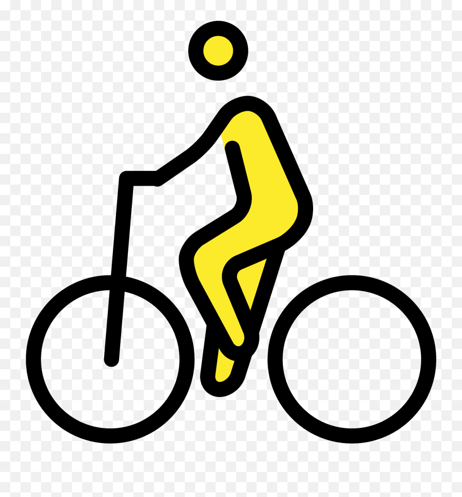 Person Biking Emoji Clipart - Emoji Ciclista,Bicycle Emoji