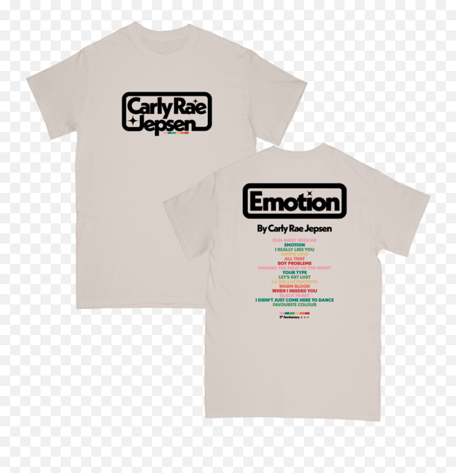 Emotion Tracklist Tee - Carly Rae Jepsen Merch Emoji,Wear Your Emotions On Your Sleeve