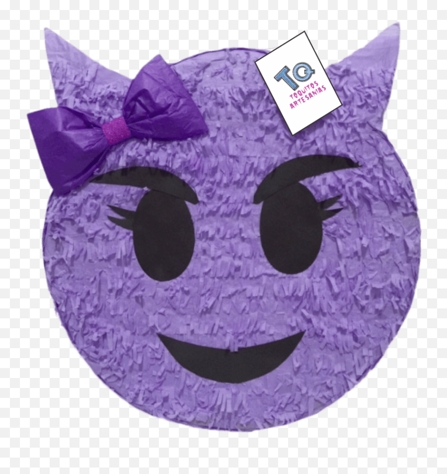 Piñata Emoji Diabla Toquitos Artesanias - Piñata De Emoji Morado,Emoji Pinatas