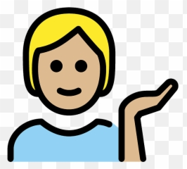 Person Tipping Hand Emoji Clipart - Tipping Hand,Persona Emojis