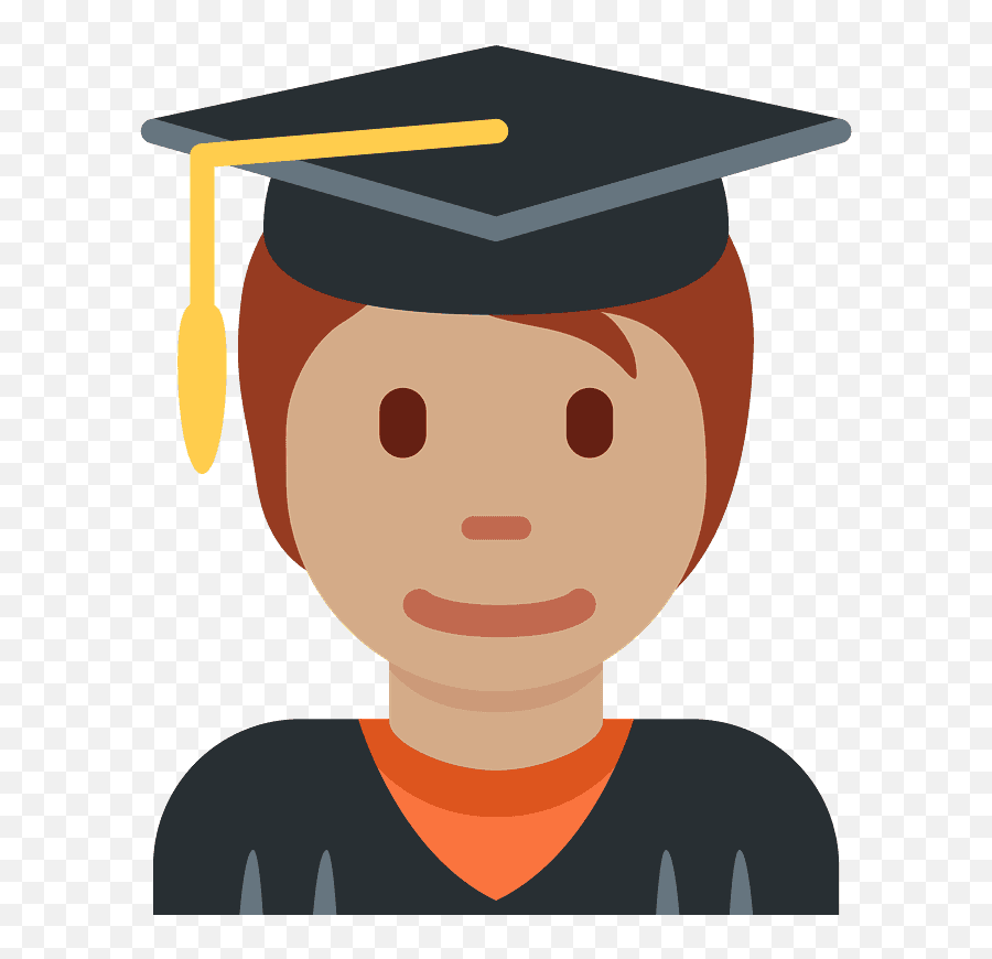 Student Emoji Clipart - Human Skin Color,Guess The Emoji Graduation Hat