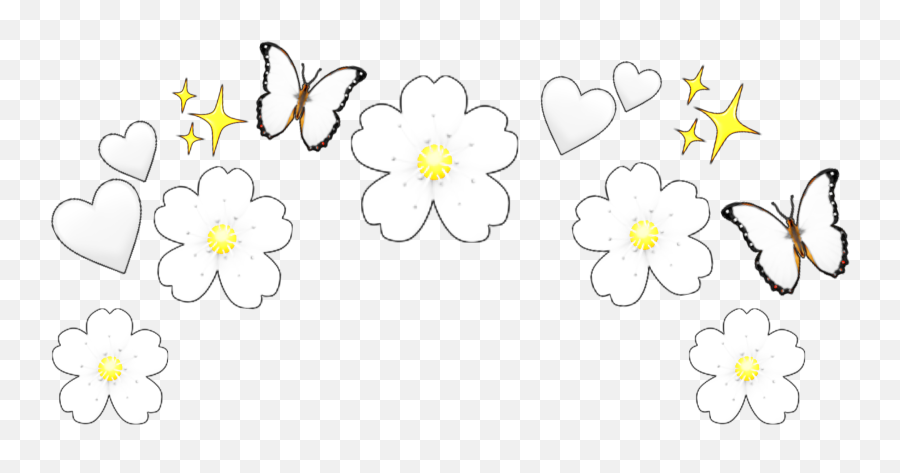 White Yellow Emoji Sticker By Josephine - Dot,White Flower Emoji