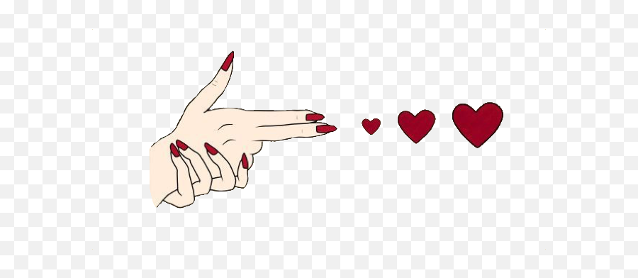 Heart Hand Fingerdrawing Sticker - Pistola Corazones Emoji,Finger Pistol Emoji