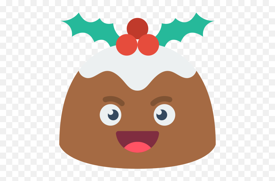 Smiley - Happy Emoji,Christmas Pudding Emoticon