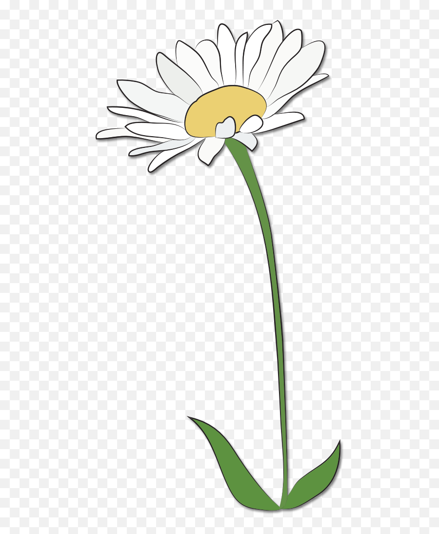 White April Flower Clipart - Clip Art Daisy With Stem Emoji,Chamoile Emotions