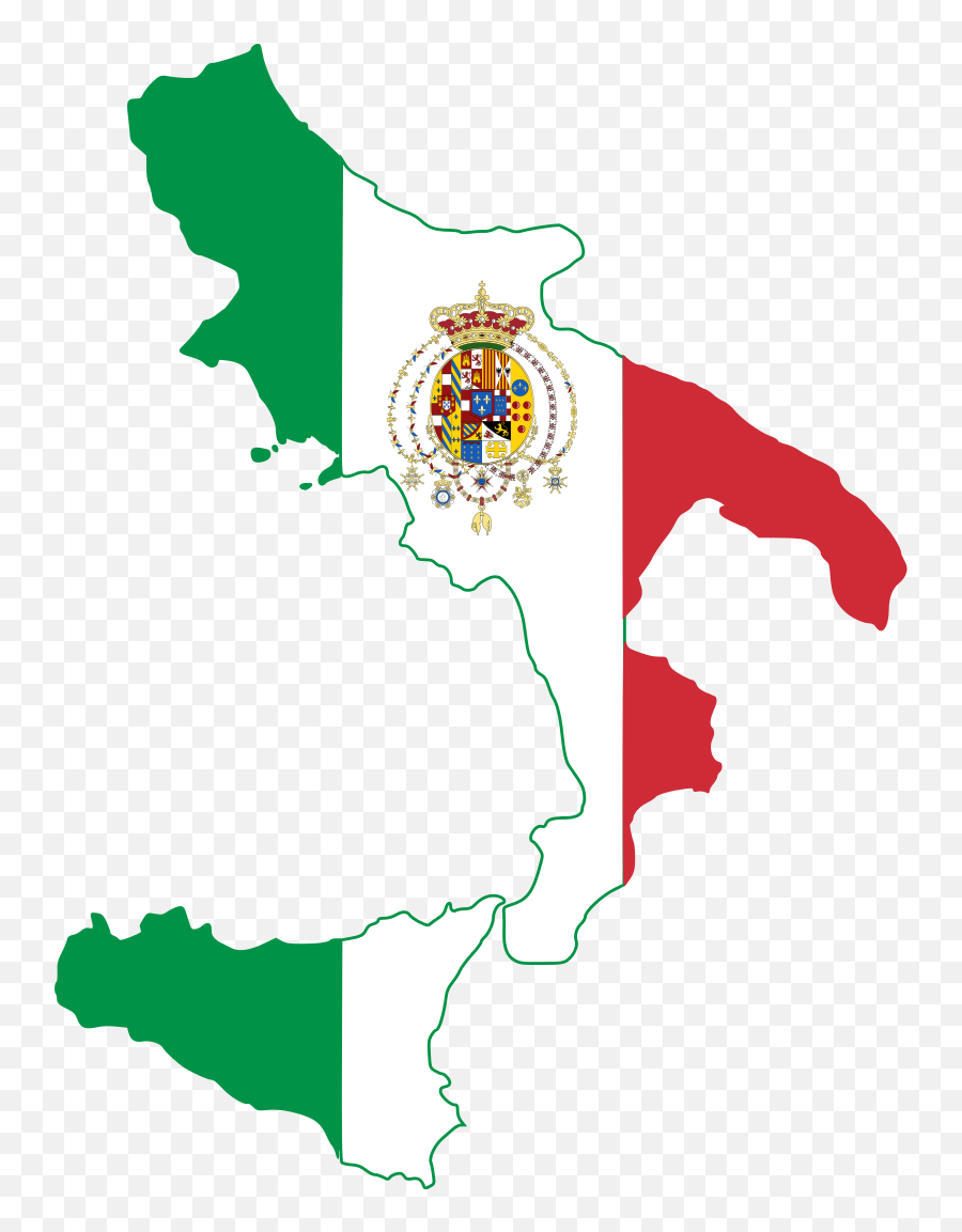 Svg Flag Maps Of Italy - Kingdom Of Two Sicilies Flag Emoji,Italian Flag Emoji