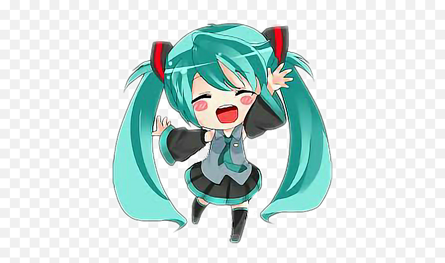 Hatsune Miku Miku Sticker By Juliaubietodasilva - Hatsune Miku Chibi Emoji,Miku Emoji