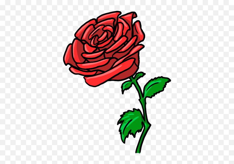 Rose Clipart Flower Art Images - Rose Flower Cartoon Png Emoji,Facebook Emojis Rose