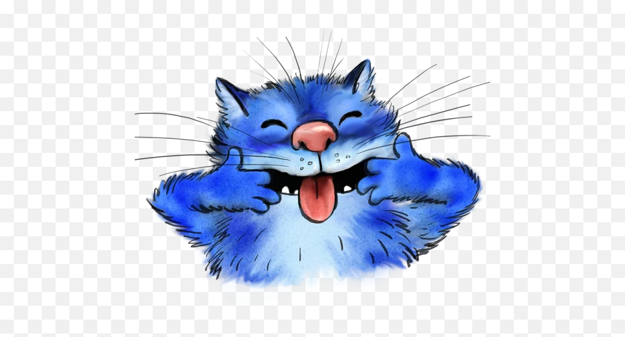 265 Cat Ideas In 2021 Blue Cats Cat Art Cats Illustration - Blue Cats By I Zeniuk Emoji,Meancat Emojis