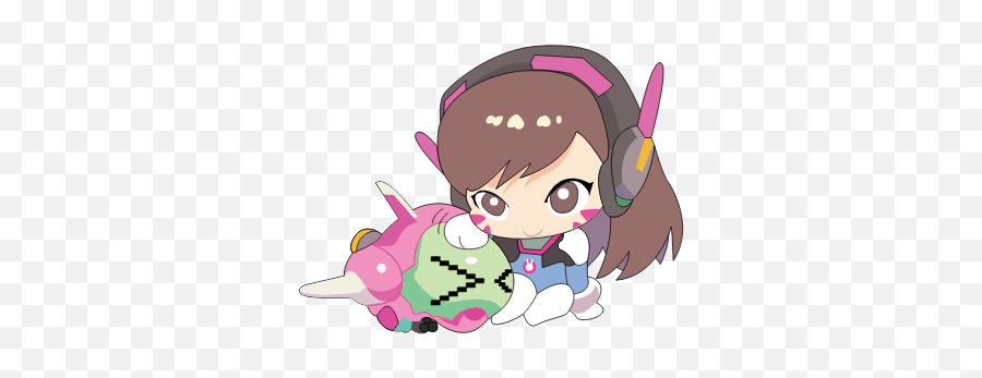 Overwatch - Overwatch Dva Transparent Sticker Emoji,Overwatch Dance Emoticon Dva Out Of Mech