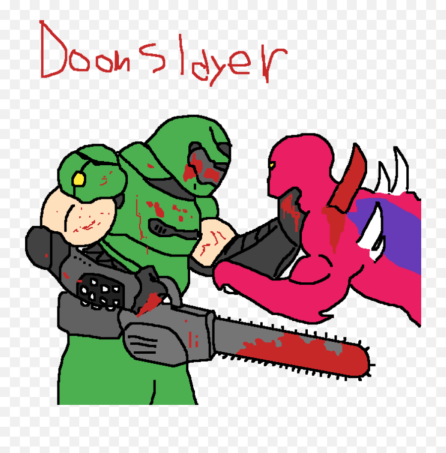 Doom Chainsaw Transparent Image - Fictional Character Emoji,Doom Slayer Emoji Png