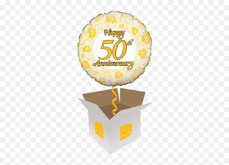 Rayleigh Helium Balloon Delivery In A Box Send Balloons To Emoji,Emoticon For Happy 50th Birthday