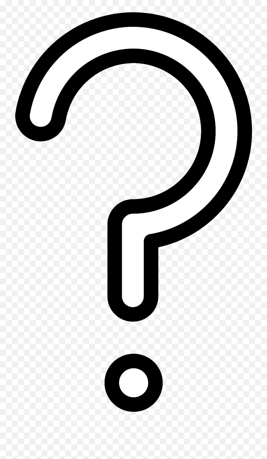 White Question Mark Emoji Clipart - Question Mark Line Png,Question Emoji Transparent