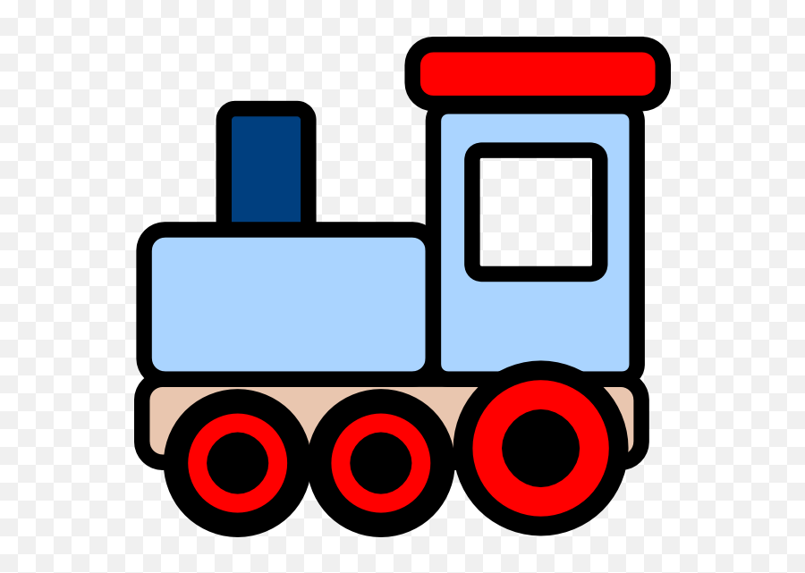Little Blue Train Clip Art - Train Clip Art Emoji,Train Emoticon One Line Ascii