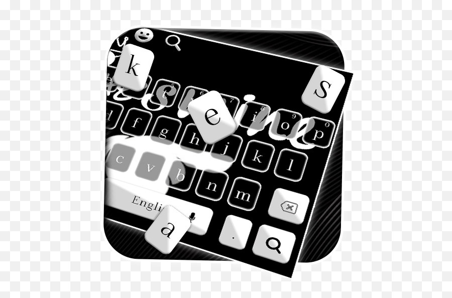 Cool Black And White Keyboard Theme - Office Equipment Emoji,Black Emojis Android