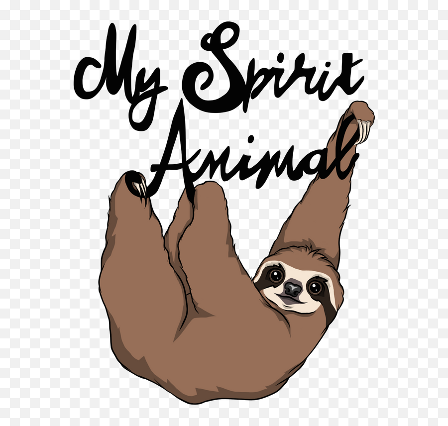 My Spirit Animal Cute Sloth Long Sleeve T - Shirt By Goodbye Emoji,No Words Just Emotions Sloth