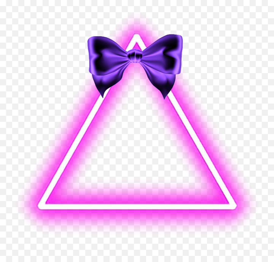 Mq Triangle Neon Pink Bow Decoration Kpop Geometric Clipart Emoji,Emojis Tying A Tie
