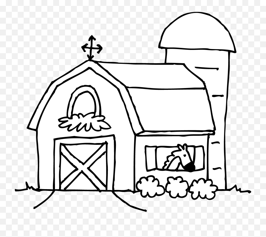 Cute Barn Coloring Page Free Clip Art - Clipartix Clip Art Emoji,Cute Emoji Coloring Pages
