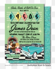 Digital Birthday Invites Tagged 50s Jukebox Party - Swirly Emoji,70th Birthday Emojis