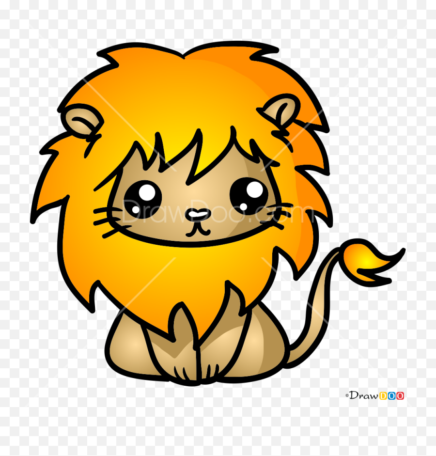 How To Draw Lovely Lion Kawaii Emoji,Cute Kawaii Emojis Kawaii