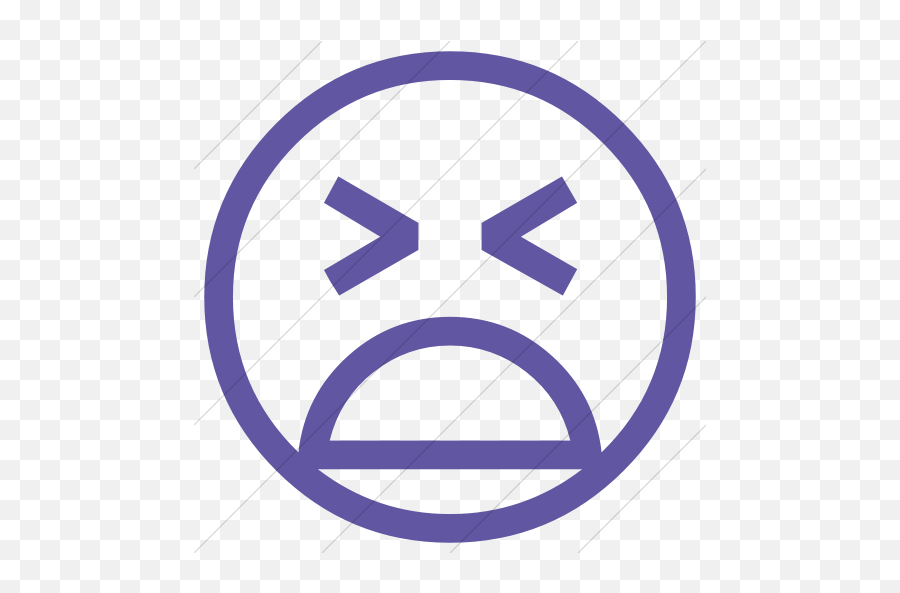 Iconsetc Simple Purple Classic Emoticons Tired Face Icon Emoji,Tired Eyes Emoticon