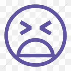Iconsetc Simple Purple Classic Emoticons Tired Face Icon Emoji,Tired Eyes Emoticon