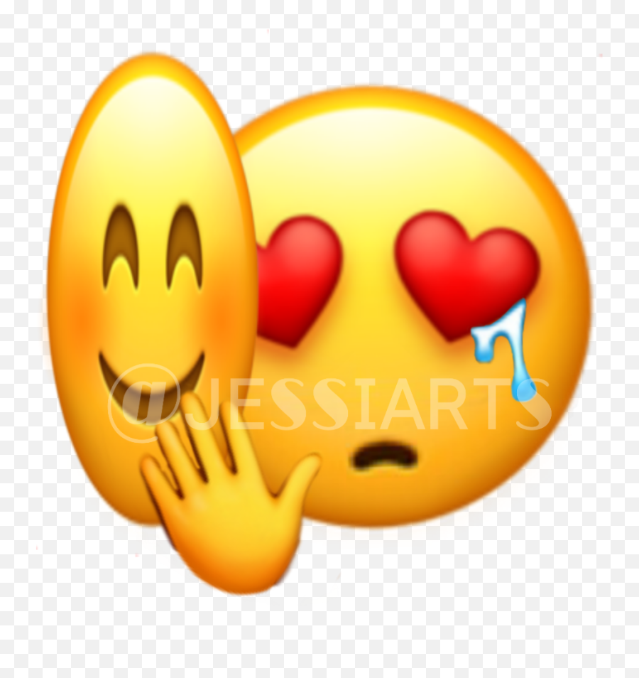 Emoji Sad Heartface Mask Sticker By Jessiarts - Happy,Sad Emoji Text