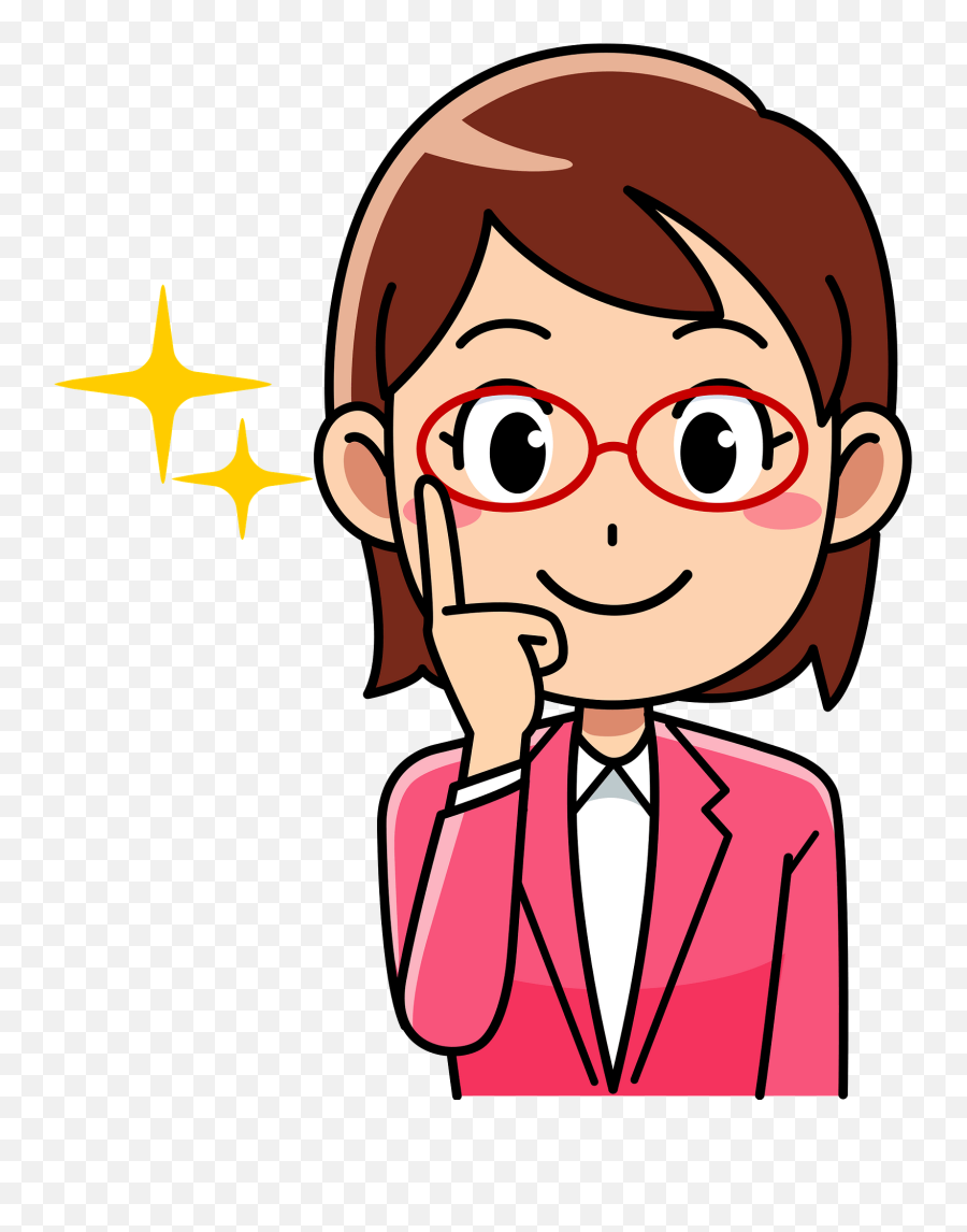 Jennifer Businesswoman Is Wearing Glasses Clipart Free Emoji,Sad Emoji Wearing Glasses